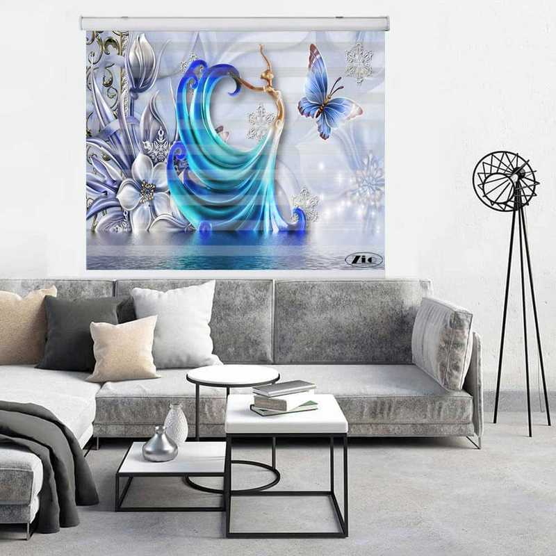 پرده زبرا زیو کد 3D1192 سایز 150x150 سانتی متر