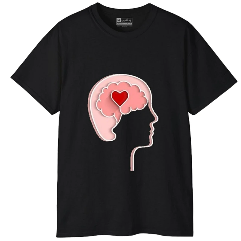 تی‌شرت آستین کوتاه مردانه پاد آفرین مدل روانشناسی کد 514