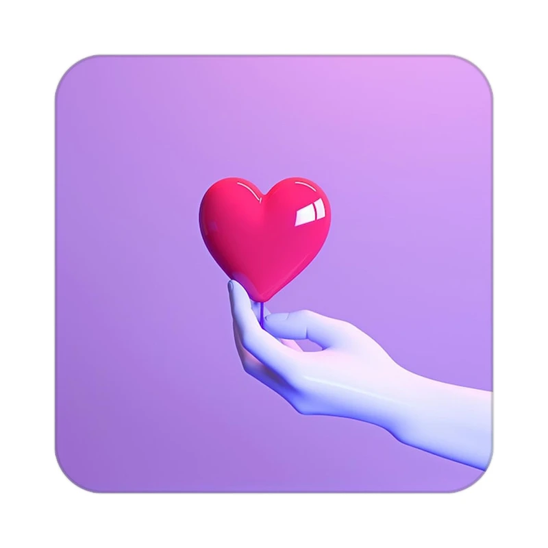 زیر لیوانی کاکتی طرح عاشقانه مدل mp38212