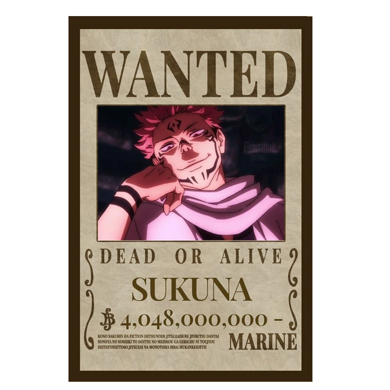 پوستر مدل تحت تعقیب سوکونا Sukuna طرح انیمه جوجیتسو کایزن Jujutsu Kaisen کد 426