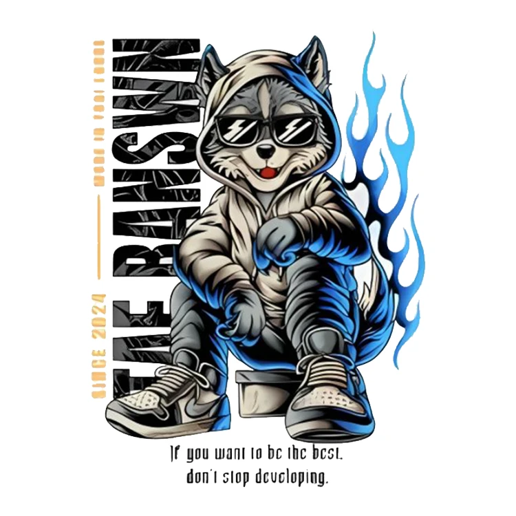 استیکر پارچه و لباس پاد آفرین مدل گرگ کد 1335