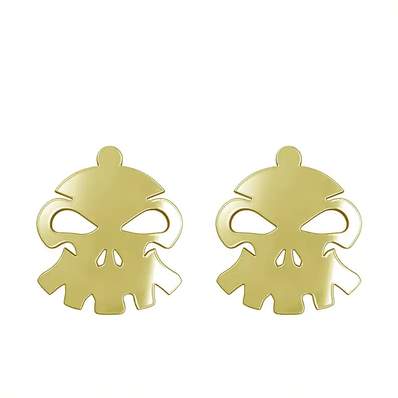 گوشواره طلا 18 عیار زنانه مدوپد مدل جمجمه کد GA1-15659