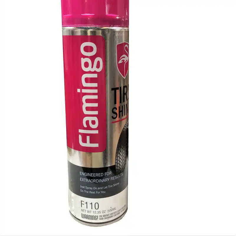اسپری براق کننده لاستیک فلامینگو کد F110 حجم 500 میلی لیتر