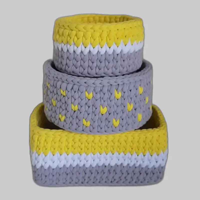 سبد قلاب بافی تریکو کد 345 مجموعه 3 عددی