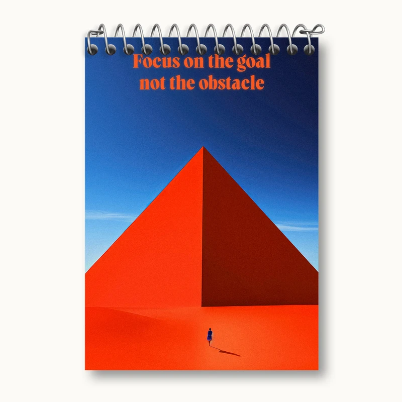 دفتر یادداشت 50 برگ خندالو طرح Focus On The Goal Not The Obstacle کد N2380