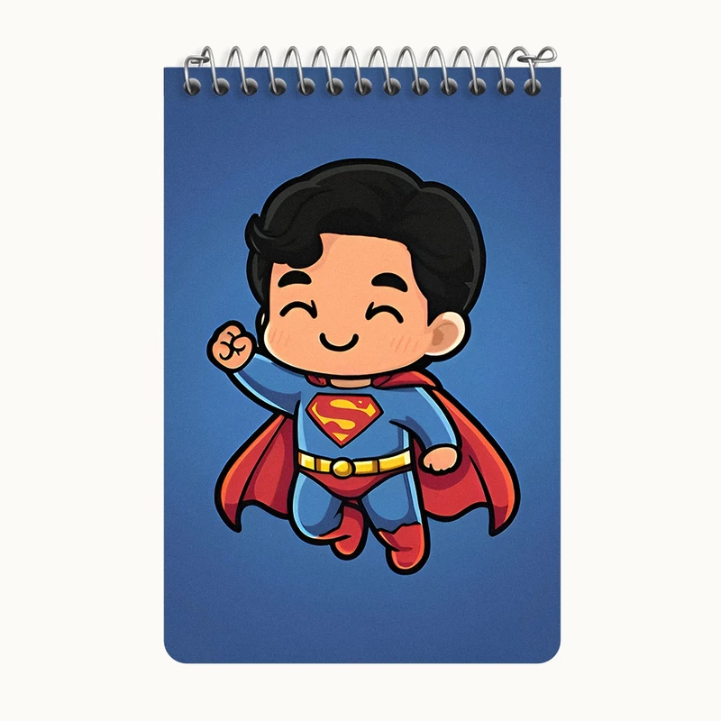 دفتر یادداشت 50 برگ خندالو طرح سوپر من کد F9407