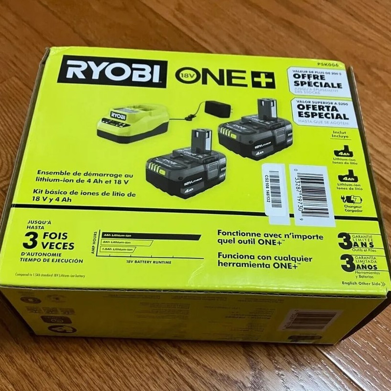 باتری و شارژر ریوبی مدل psk006 مجموعه سه عددی