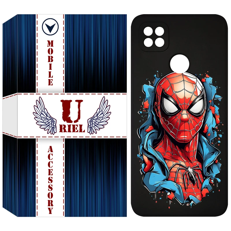 کاور یوریل قاب مدل KSH کد 34 طرح اسپایدرمن مناسب برای گوشی موبایل شیائومی Redmi 9C / 10A