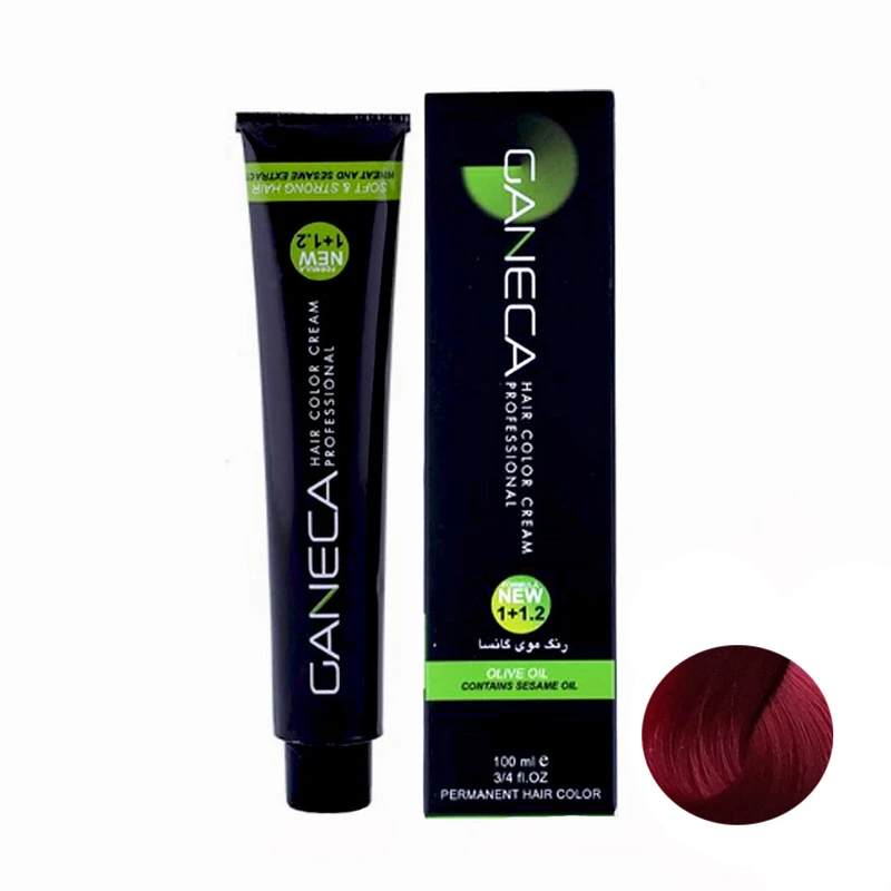 رنگ مو گانسا شماره AS15 حجم 100 میلی لیتر رنگ شرابی توت فرنگی 