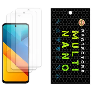 Anti-reflective Multi Nano Screen Protector Model X-S3M Suitable for Xiaomi Poco M6 4G Mobile Phone, Pack of Three