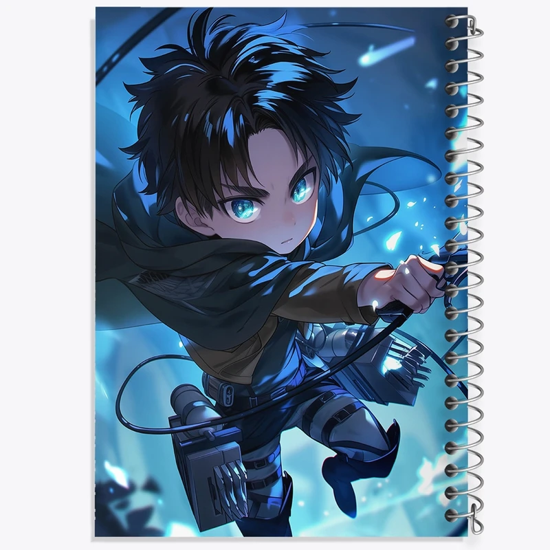 دفتر ژورنال نویسی 50 برگ خندالو مدل نقطه ای طرح انیمه اتک آن تایتان کد F2856