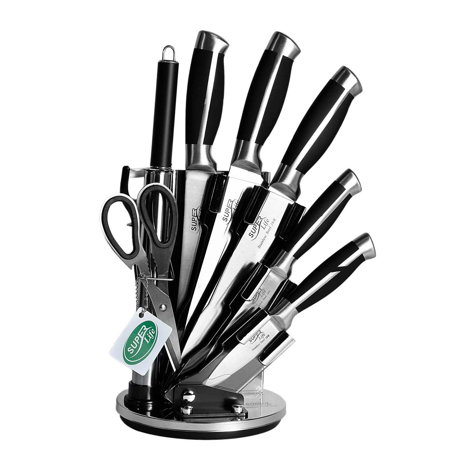 سرویس چاقوی آشپزخانه 9 پارچه سوپر لایف مدل SL-008