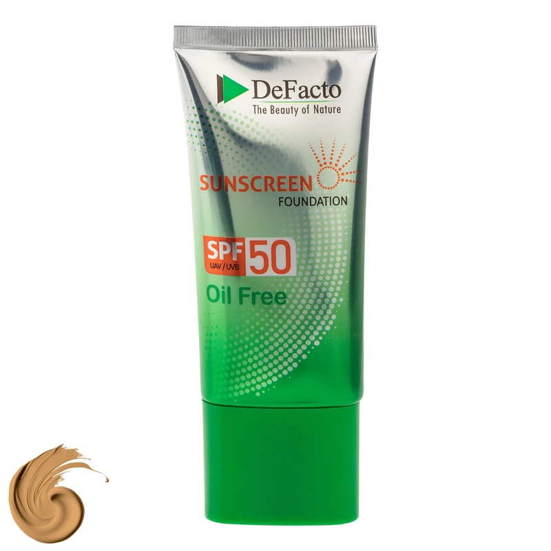 کرم ضد آفتاب رنگی صورت دیفکتو SPF 50 مدل LB ‌محافظ در برابر اشعه UVA،UVB مناسب برای پوست‌ چرب حجم 50 میلی‌لیتر