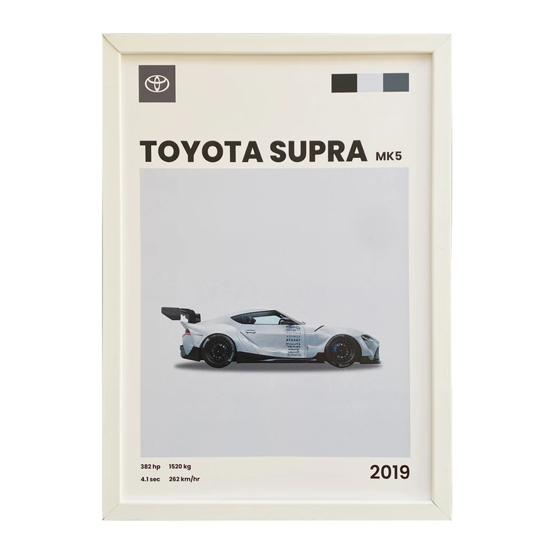 تابلو مدل دکوراتیو طرح ماشین تویوتا سوپرا mk5 کد 1094