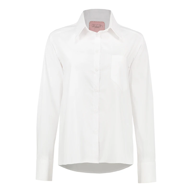 شومیز آستین بلند یقه برگردان زنانه گره استایل مدل پاریس