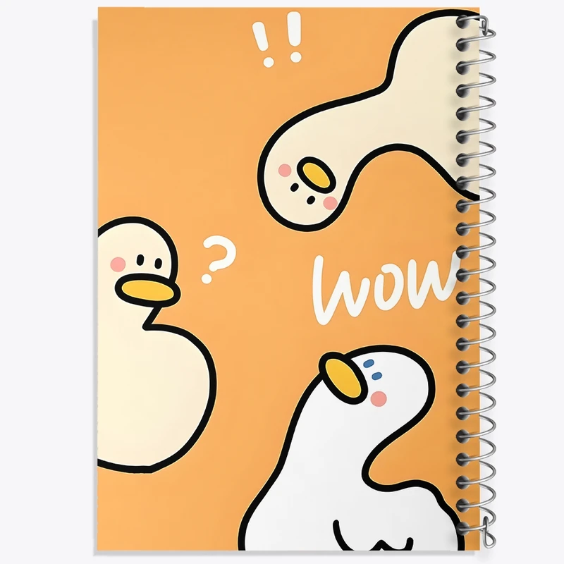 دفتر ژورنال نویسی 50 برگ خندالو مدل نقطه ای طرح اردک کد F1396