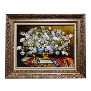 تابلو فرش دستبافت طرح گل کد 8765414