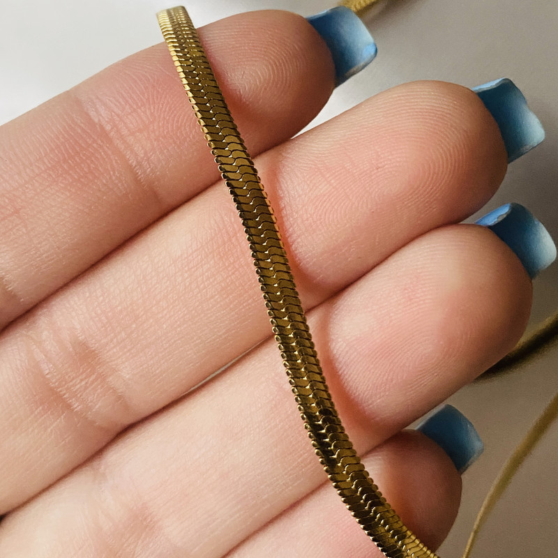 زنجیر زنانه استینلس استیل مدل ماری دو ردیفه