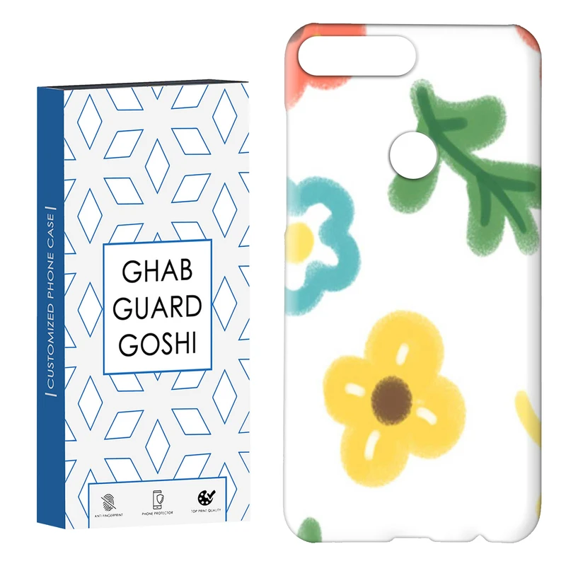 کاور قاب گارد گوشی طرح گل رنگی کد Dimo-876 مناسب برای گوشی موبایل هوآوی Y7 2018 / Y7 Prime 2018 / 7C 