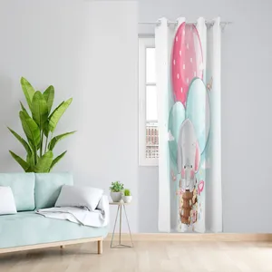  پرده مدل اتاق کودک مخمل پانچی طرح بچه فیل کد 2700 سایز 140x280 سانتی متر