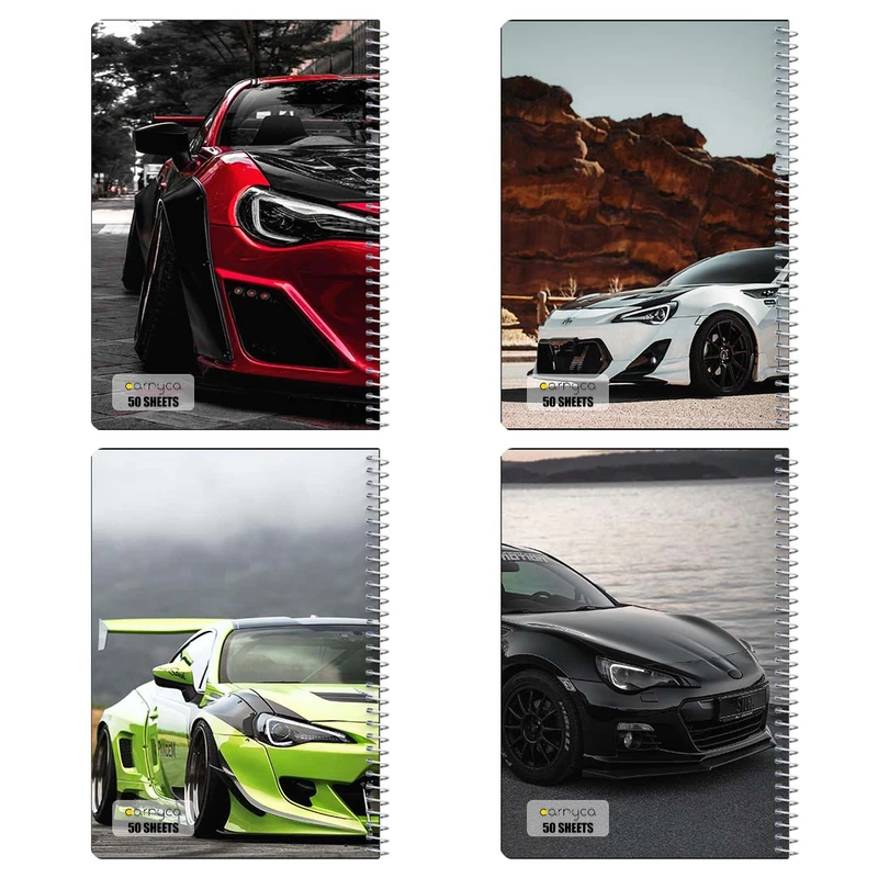 دفتر نقاشي 50 برگ کارنيکا طرح تویوتا جی‌تی ۸۶ Toyota GT86 کد 62845 مجموعه 4 عددی