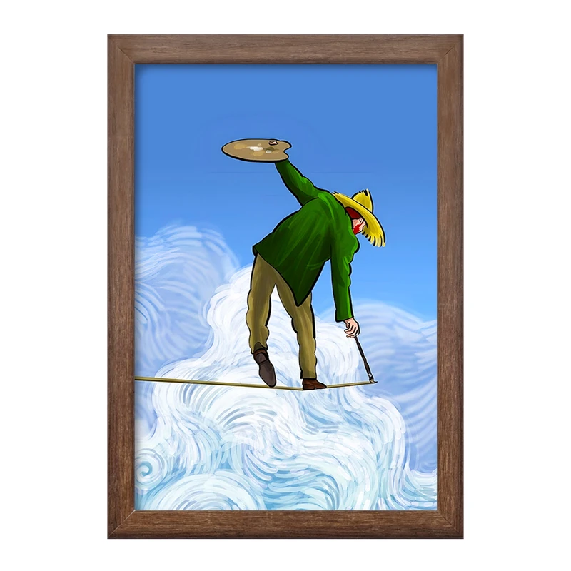 تابلو خندالو طرح ونسان ونگوگ کد F6492