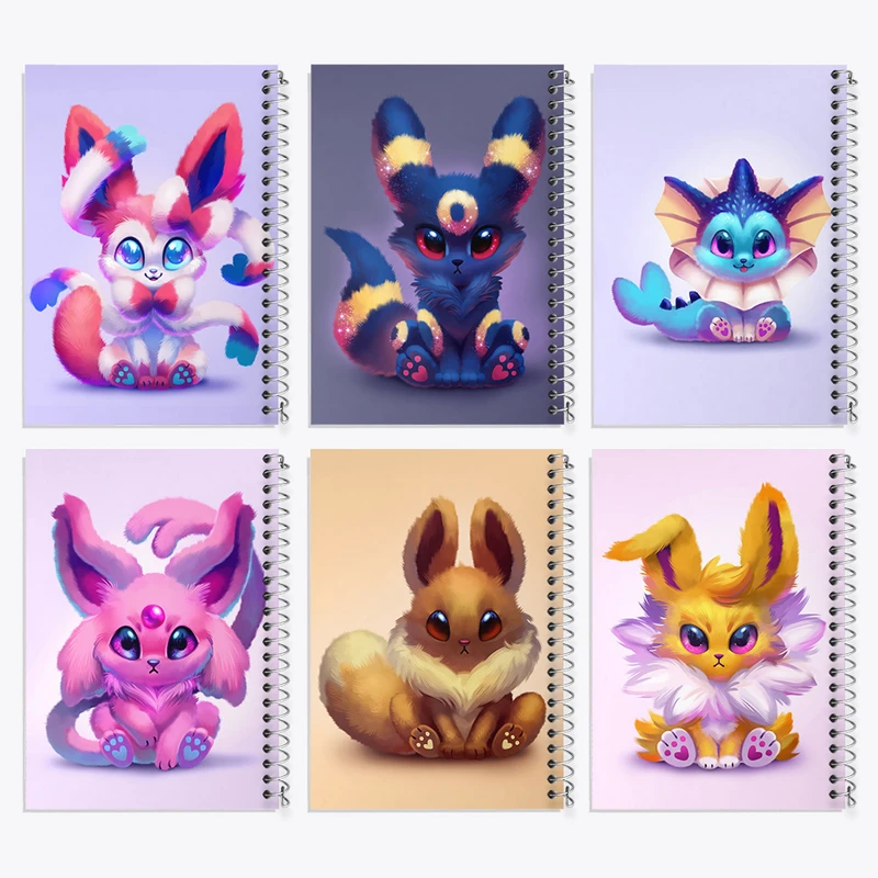 دفتر مشق 100 برگ خندالو طرح انیمه پوکمون کد 681 مجموعه 6 عددی