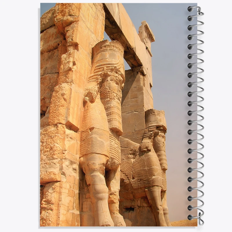 دفتر شطرنجی 50 برگ خندالو طرح تخت جمشید کد F6335