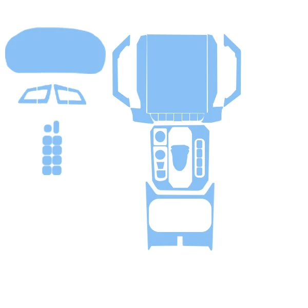 برچسب محافظ داخلی کنسول مدل فول ست مناسب برای کی ام سی T9 مجموعه 16 عددی