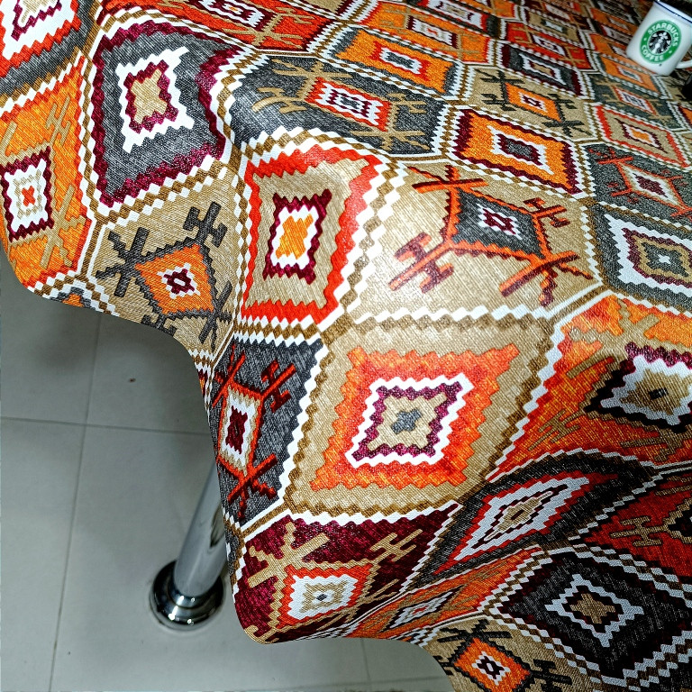 رومیزی طرح گلیم ترک مدل پارچه ای کد A140-T250cm
