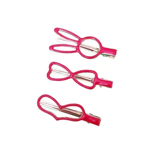 گیره مو زنانه مدل انبری خرگوش و بینهایت و قلب مجموعه 3 عددی