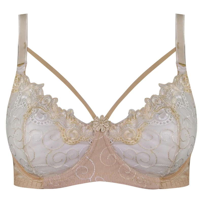 سوتین زنانه پانیذ مدل فنردار گیپوری هارنس دار کد 66394