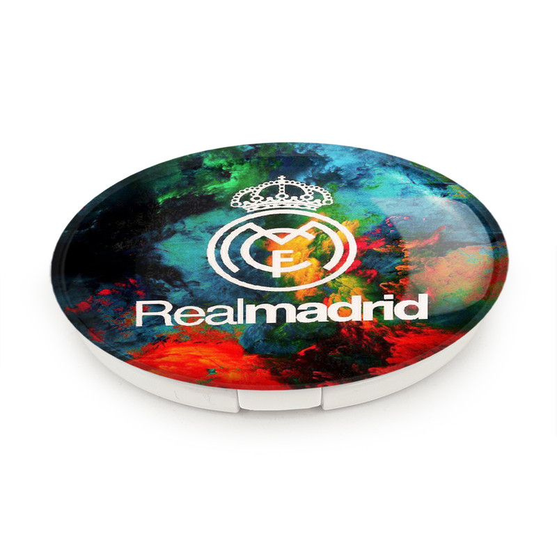 آینه جیبی خندالو طرح باشگاه رئال مادرید Real Madrid مدل تاشو کد 2010