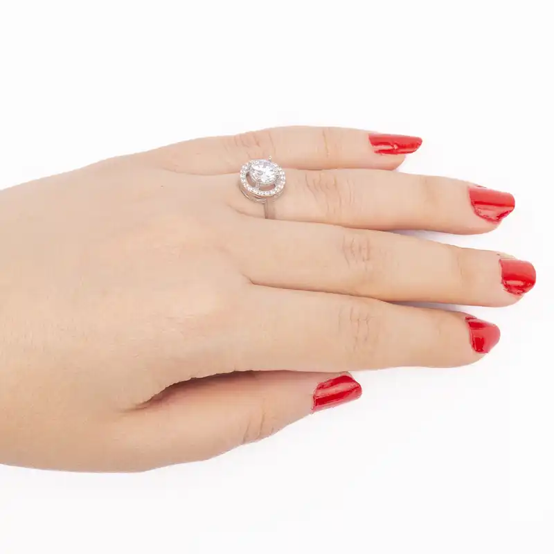 انگشتر نقره زنانه آمیتیس مدل -R155