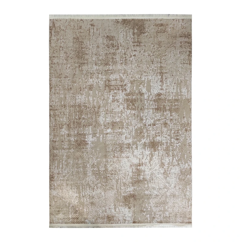 فرش ماشینی 420 شانه زمینه کرم حاشیه کرم مدل 5238