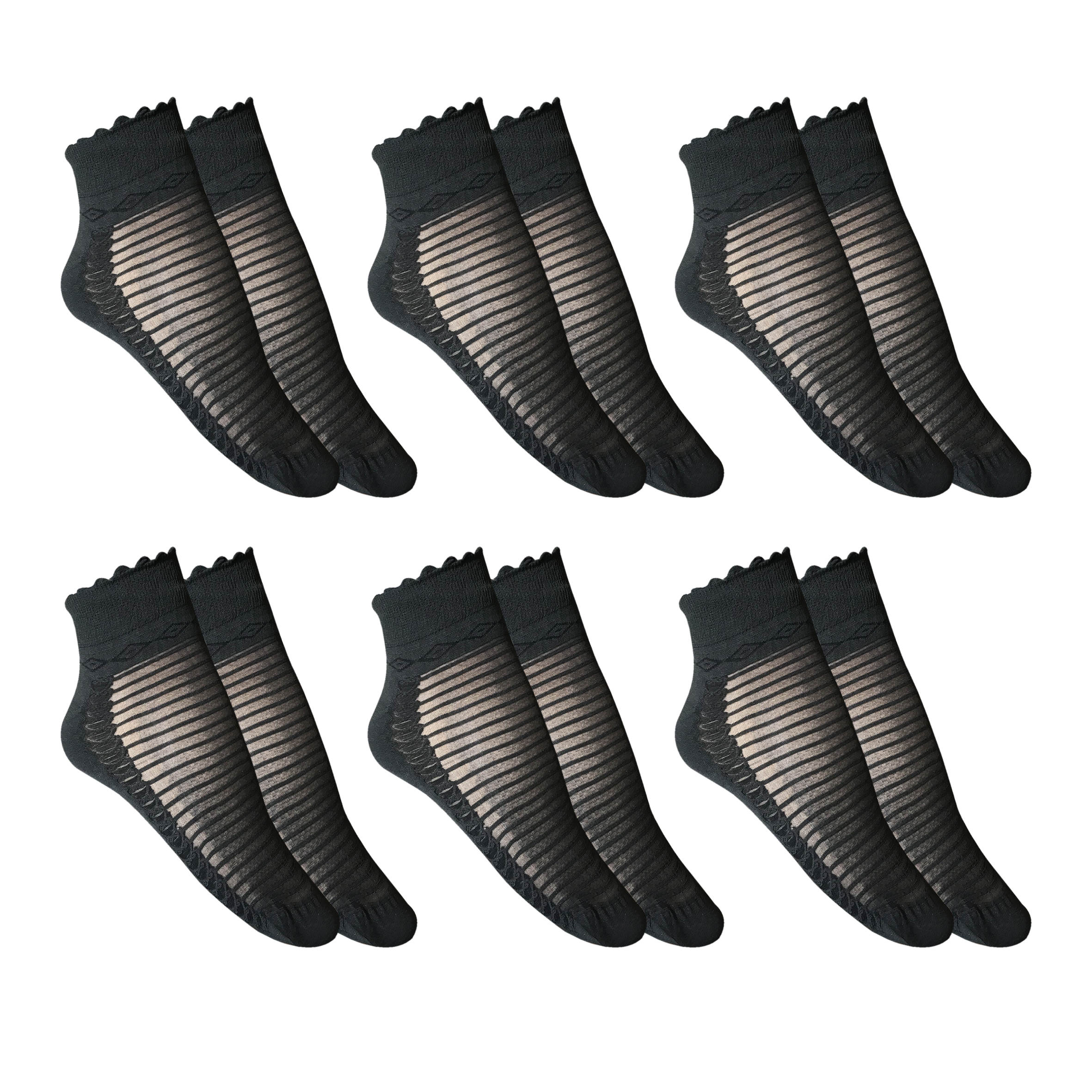 جوراب زنانه تن پوش هنگامه مدل شیشه ای BRR مجموعه 6 عددی