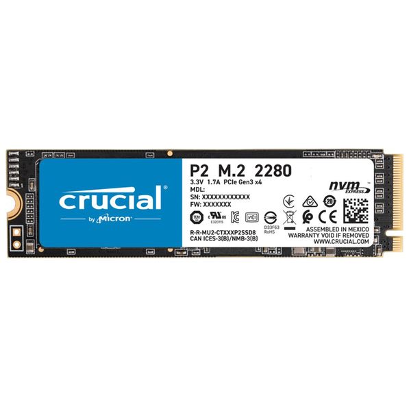 اس اس دی اینترنال کروشیال مدل Crucial P2 M.2 NVMe PCIe ظرفیت 500 گیگابایت