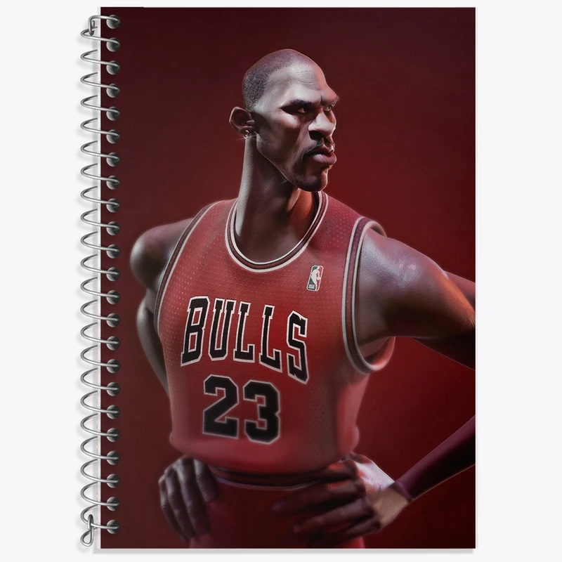 دفتر زبان 50 برگ خندالو مدل سه خط طرح Michael Jordan کد F779