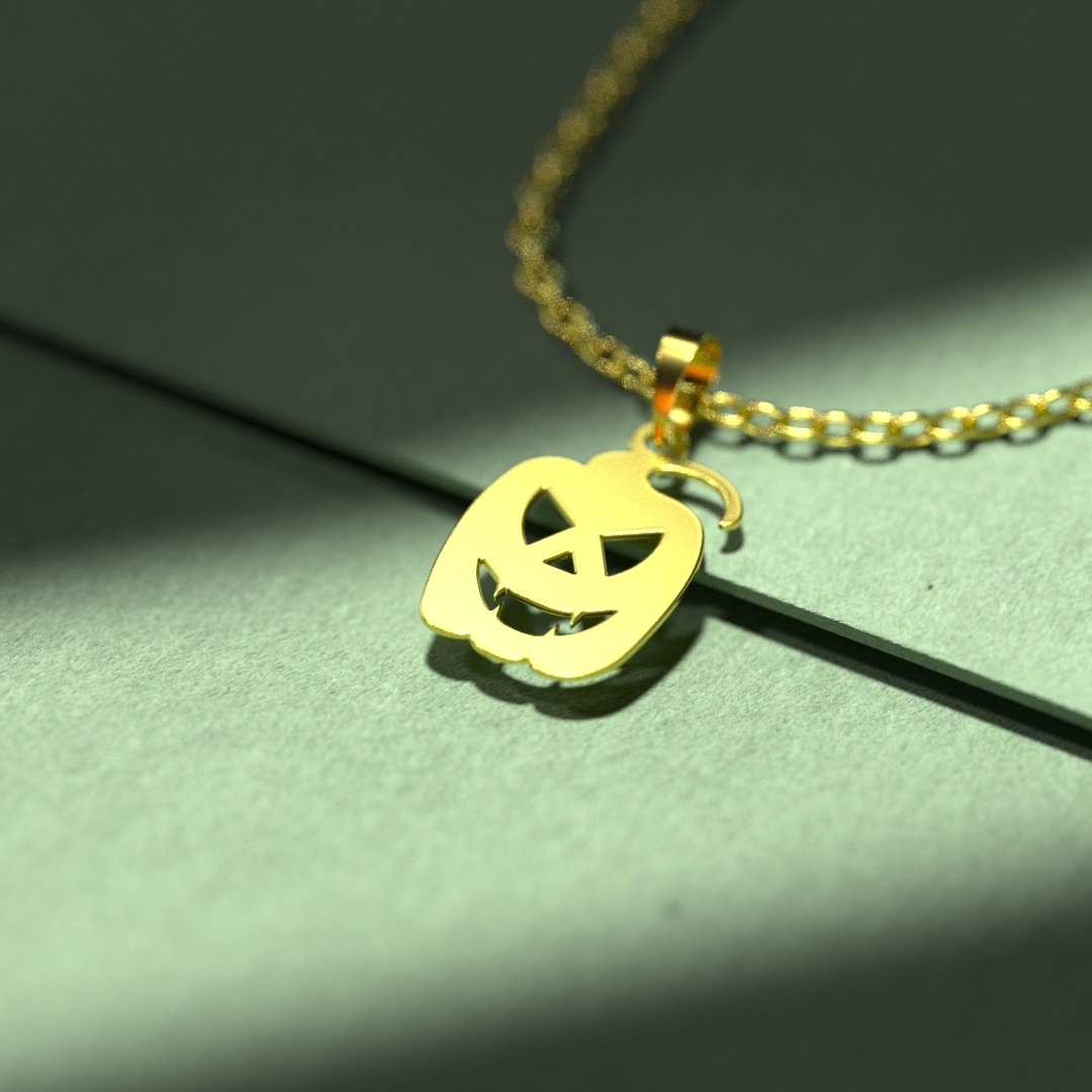 گردنبند طلا 18 عیار زنانه مدوپد مدل هالووین کد G3-1-1176