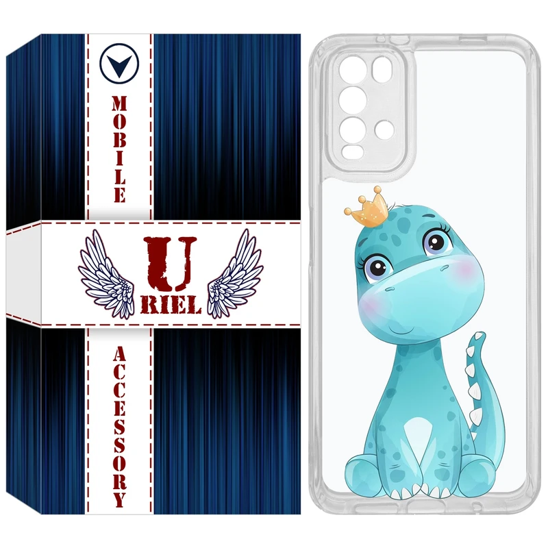 کاور یوریل مدل Clear کد 60 طرح دایناسور مناسب برای گوشی موبایل شیائومی Redmi 9T / Poco M3