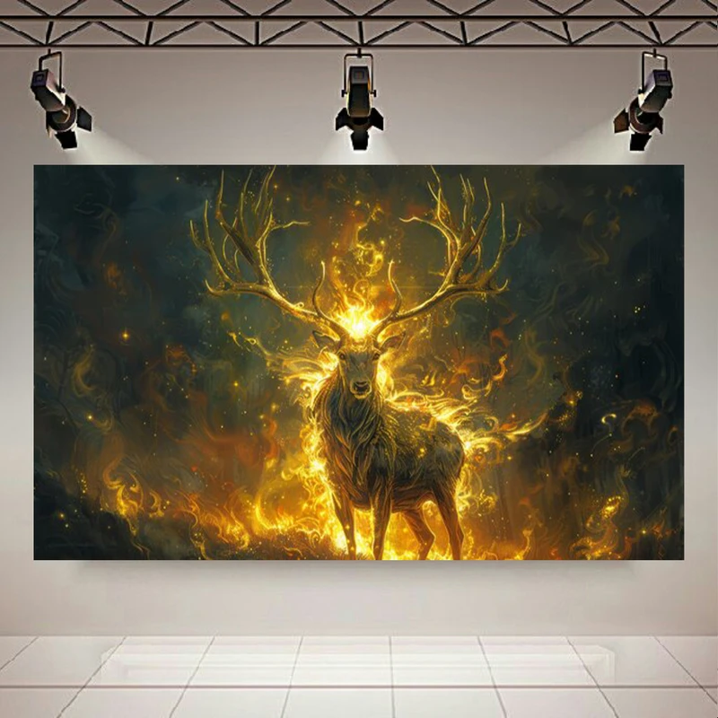 پوستر طرح گوزن مدل آتشین کد AR303171