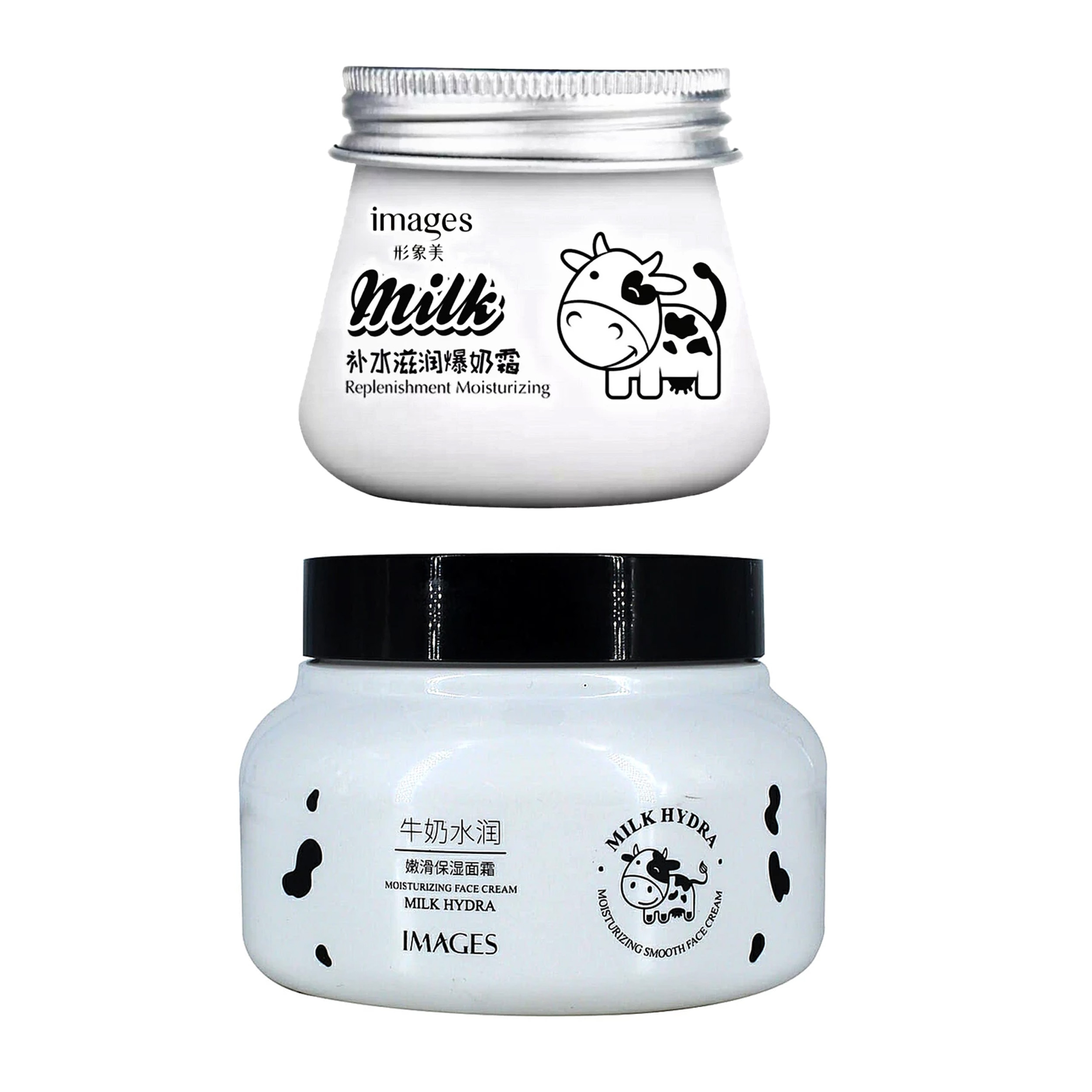 کرم مرطوب کننده ایمجز مدل شیر گاو وزن 250 گرم به همراه  کرم مرطوب کننده ایمجز مدل شیر گاو وزن 80 گرم