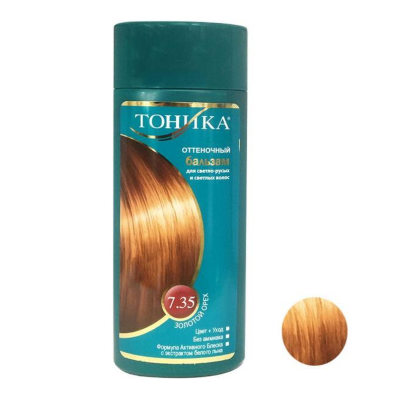 شامپو رنگ مو تونیکا شماره 7.35 حجم 150 میلی لیتر رنگ قهوه ای طلایی گردویی