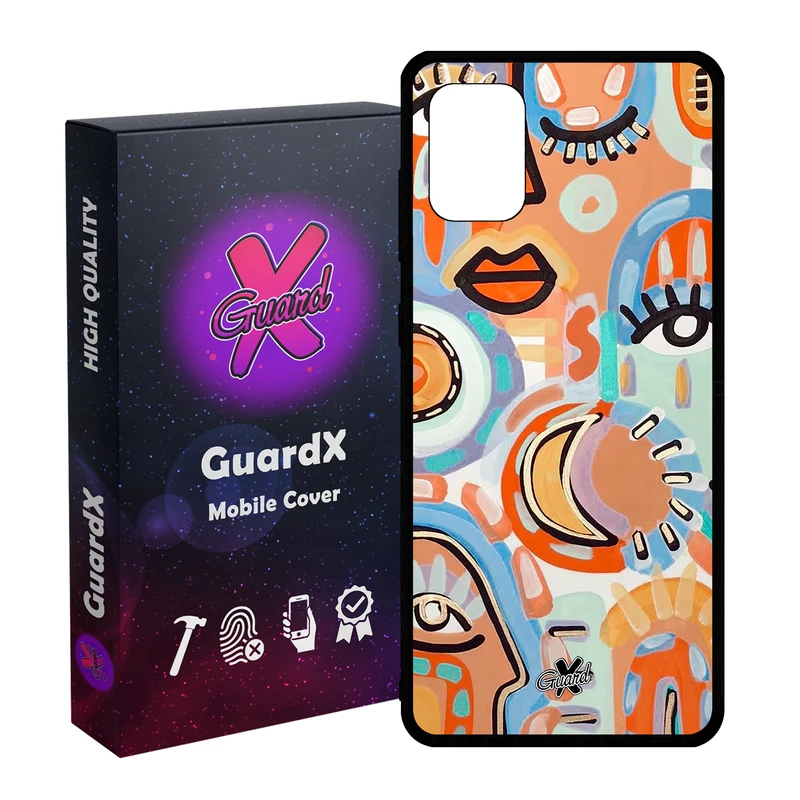 کاور گارد ایکس طرح چهره مدل Glass10431 مناسب برای گوشی موبایل سامسونگ Galaxy A31