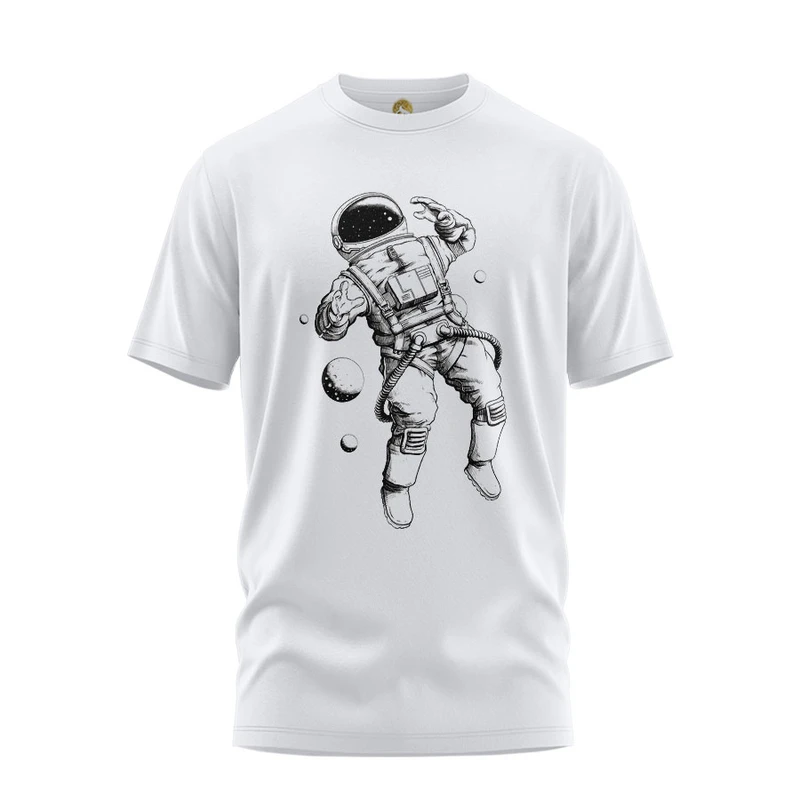 تی شرت آستین کوتاه مردانه هومرو مدل TW278 طرح فضانورد