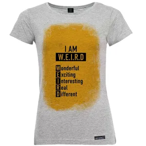 تی شرت آستین کوتاه زنانه 27 مدل I Am کد MH1176