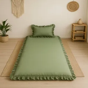 تشک مهمان مدل چیندار پروانه ای 1 نفره سایز 90*200 سانتی متر به همراه بالش