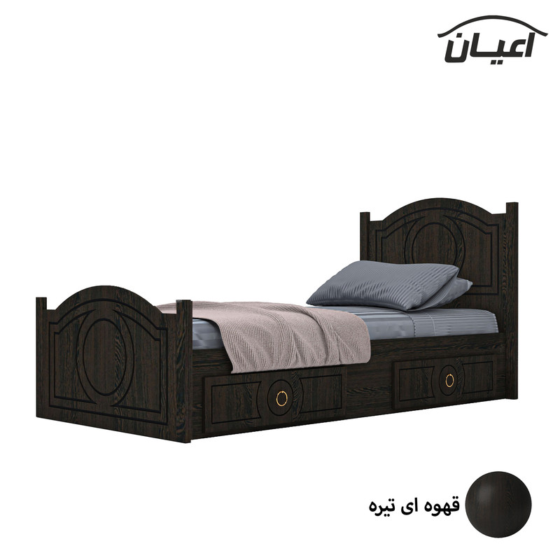 تخت خواب یک نفره اعیان کد FH663 سایز 90 × 200 سانتی متر