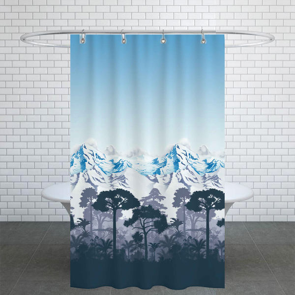  پرده حمام دلفین کد Ev-102920 سایز 200×180 سانتی متر 