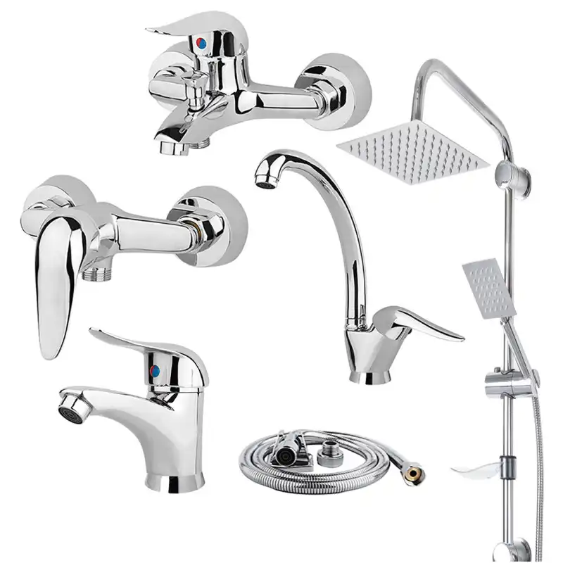 ست شیرآلات شیرالات بهداشتی و ساختمانی توفیق مدل اوج مجموعه 6 عددی